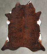 Medium Brindle XX-Large Brazilian Cowhide Rug 7'10"H x 6'10"W #B30002 by Hudson Hides