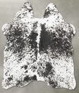 Salt and Pepper Black Medium Brazilian Cowhide Rug 4'8"H x 4'7"W #B30003 by Hudson Hides