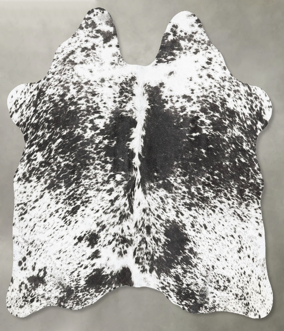 Salt and Pepper Black Cowhide Rug #B30003