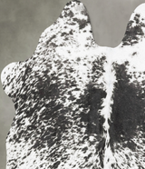 Salt and Pepper Black Medium Brazilian Cowhide Rug 4'8"H x 4'7"W #B30003 by Hudson Hides