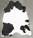 Black and White Medium Brazilian Cowhide Rug 5'6"H x 4'11"W #B30004 by Hudson Hides
