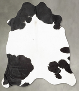 Black and White Medium Brazilian Cowhide Rug 5'6"H x 4'11"W #B30004 by Hudson Hides