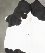 Black and White Medium Brazilian Cowhide Rug 5'6"H x 4'11"W #B30004 by Hudson Hides