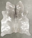 Medium Grey Medium Brazilian Cowhide Rug 4'7"H x 3'10"W #B30006 by Hudson Hides