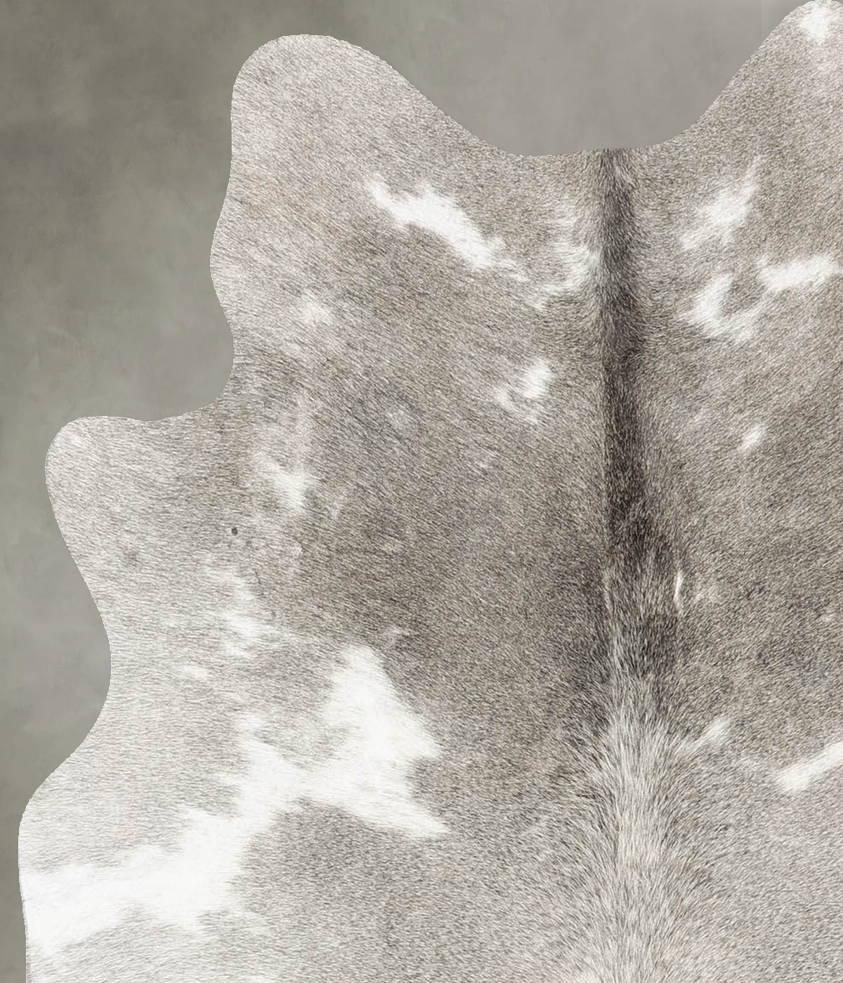 Medium Grey Medium Brazilian Cowhide Rug 4'7"H x 3'10"W #B30006 by Hudson Hides