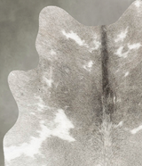 Medium Grey Medium Brazilian Cowhide Rug 4'7"H x 3'10"W #B30006 by Hudson Hides