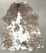 Taupe Medium Brazilian Cowhide Rug 5'1"H x 4'2"W #B30007 by Hudson Hides