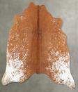 Salt and Pepper Brown Medium Brazilian Cowhide Rug 4'6"H x 5'6"W #B30015 by Hudson Hides