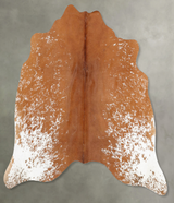 Salt and Pepper Brown Medium Brazilian Cowhide Rug 4'6"H x 5'6"W #B30015 by Hudson Hides