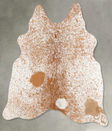 Salt and Pepper Brown Medium Brazilian Cowhide Rug 4'7"H x 4'9"W #B30017 by Hudson Hides