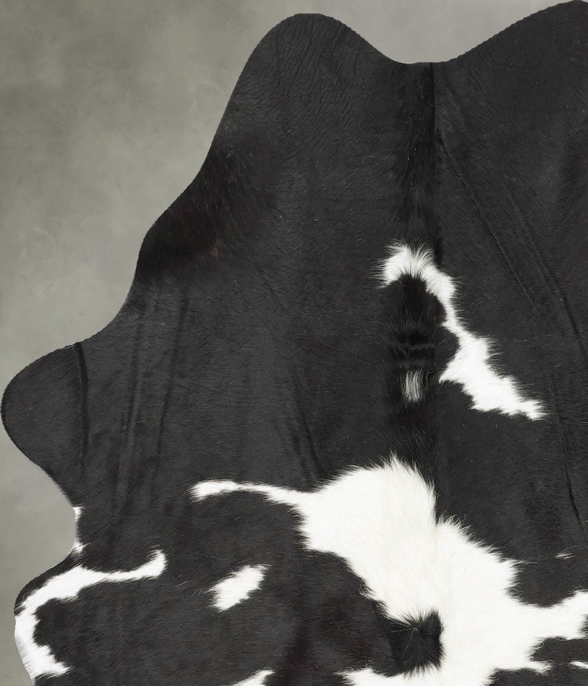 Black and White Medium Brazilian Cowhide Rug 4'7"H x 3'10"W #B30022 by Hudson Hides