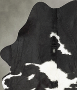 Black and White Medium Brazilian Cowhide Rug 4'7"H x 3'10"W #B30022 by Hudson Hides