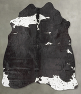 Black and White Medium Brazilian Cowhide Rug 5'4"H x 4'2"W #B30024 by Hudson Hides