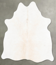 Ivory with Beige Medium Brazilian Cowhide Rug 5'6"H x 5'1"W #B30025 by Hudson Hides