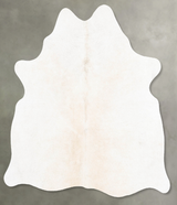 Ivory with Beige Medium Brazilian Cowhide Rug 5'6"H x 5'1"W #B30025 by Hudson Hides