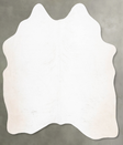Ivory with Beige Medium Brazilian Cowhide Rug 5'4"H x 4'10"W #B30026 by Hudson Hides