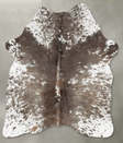 Salt and Pepper Brown Medium Brazilian Cowhide Rug 4'10"H x 3'10"W #B30027 by Hudson Hides