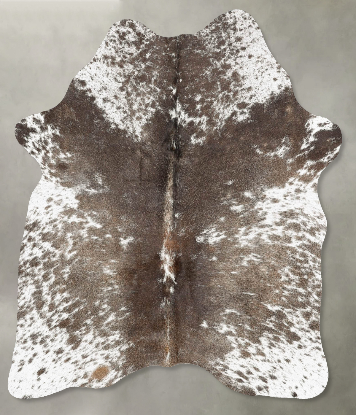 Salt and Pepper Brown Cowhide Rug #B30027