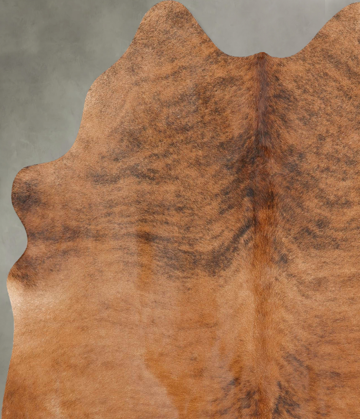 Medium Brindle Large Brazilian Cowhide Rug 6'0"H x 5'0"W #B30033 by Hudson Hides