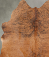 Medium Brindle Large Brazilian Cowhide Rug 6'0"H x 5'0"W #B30033 by Hudson Hides