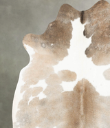 Grey with Beige Large Brazilian Cowhide Rug 6'5"H x 5'9"W #B30034 by Hudson Hides