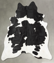 Black and White XX-Large Brazilian Cowhide Rug 7'9"H x 6'10"W #B30038 by Hudson Hides