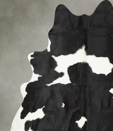 Black and White XX-Large Brazilian Cowhide Rug 7'9"H x 6'10"W #B30038 by Hudson Hides