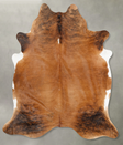 Medium Brindle XX-Large Brazilian Cowhide Rug 7'9"H x 6'8"W #B30040 by Hudson Hides