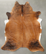 Medium Brindle XX-Large Brazilian Cowhide Rug 7'9"H x 6'8"W #B30040 by Hudson Hides