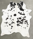 Black and White X-Large Brazilian Cowhide Rug 7'6"H x 6'0"W #B30042 by Hudson Hides