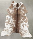 Salt and Pepper Brown Medium Brazilian Cowhide Rug 5'4"H x 5'2"W #B30043 by Hudson Hides