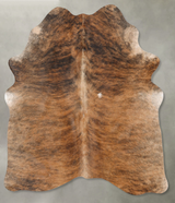 Medium Brindle Large Brazilian Cowhide Rug 6'2"H x 5'1"W #B30048 by Hudson Hides