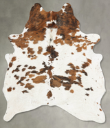 Tricolor Large Brazilian Cowhide Rug 6'6"H x 5'2"W #B30050 by Hudson Hides