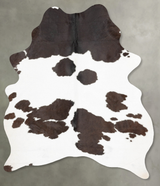 Chocolate and White Large Brazilian Cowhide Rug 7'5"H x 4'9"W #B30051 by Hudson Hides