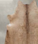Champagne X-Large Brazilian Cowhide Rug 6'10"H x 6'7"W #B30052 by Hudson Hides