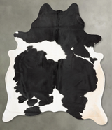 Black and White X-Large Brazilian Cowhide Rug 7'9"H x 6'2"W #B30053 by Hudson Hides