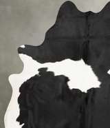 Black and White X-Large Brazilian Cowhide Rug 7'9"H x 6'2"W #B30053 by Hudson Hides