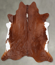 Brown and White Regular XX-Large Brazilian Cowhide Rug 7'9"H x 7'2"W #B30055 by Hudson Hides