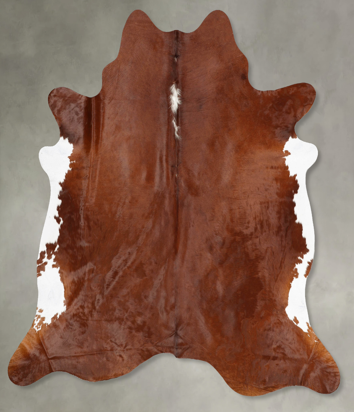 Brown and White Regular Cowhide Rug #B30055