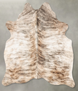 Light Brindle Large Brazilian Cowhide Rug 6'5"H x 5'4"W #B30059 by Hudson Hides