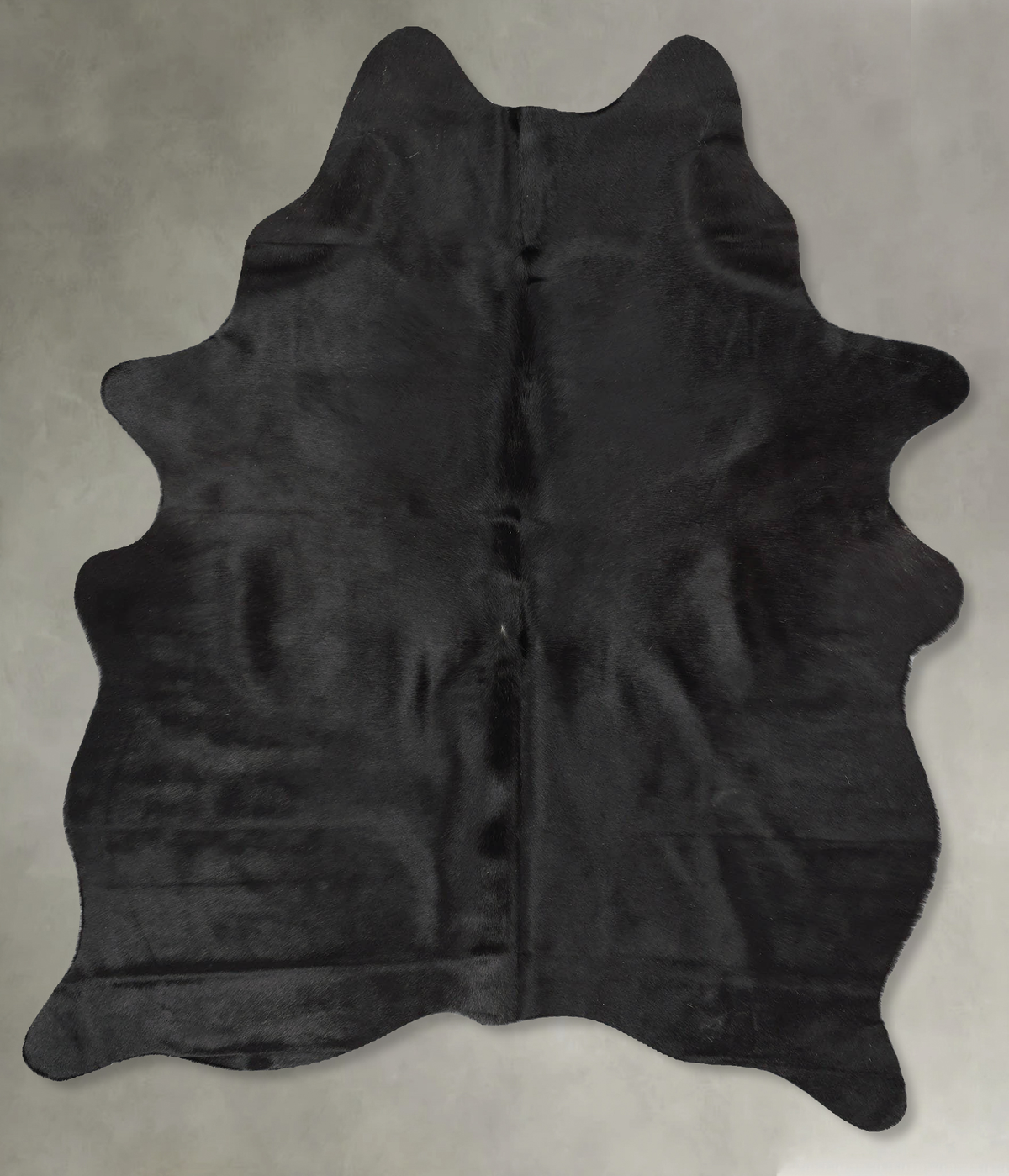 Solid Black Cowhide Rug #B30063