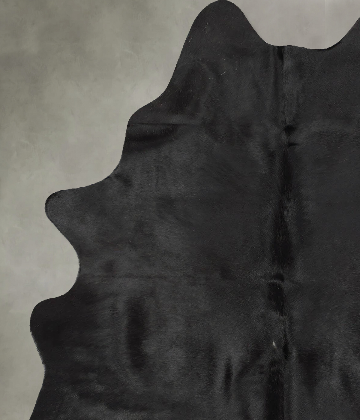 Solid Black Medium Brazilian Cowhide Rug 6'5"H x 4'8"W #B30063 by Hudson Hides