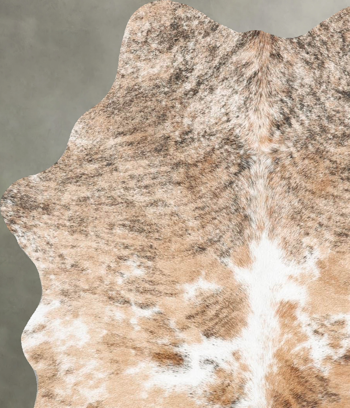 Tricolor Medium Brazilian Cowhide Rug 4'4"H x 3'6"W #B30067 by Hudson Hides