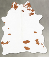 Brown and White Regular Medium Brazilian Cowhide Rug 5'10"H x 4'2"W #B30068 by Hudson Hides