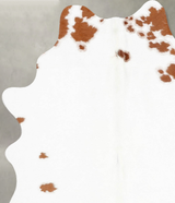 Brown and White Regular Medium Brazilian Cowhide Rug 5'10"H x 4'2"W #B30068 by Hudson Hides