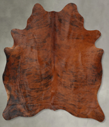Medium Brindle Large Brazilian Cowhide Rug 6'8"H x 5'5"W #B30069 by Hudson Hides