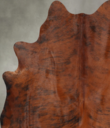 Medium Brindle Large Brazilian Cowhide Rug 6'8"H x 5'5"W #B30069 by Hudson Hides