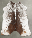 Salt and Pepper Brown Medium Brazilian Cowhide Rug 5'2"H x 5'5"W #B30074 by Hudson Hides