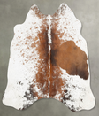 Salt and Pepper Brown Medium Brazilian Cowhide Rug 5'3"H x 5'7"W #B30075 by Hudson Hides