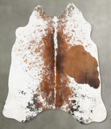 Salt and Pepper Brown Medium Brazilian Cowhide Rug 5'3"H x 5'7"W #B30075 by Hudson Hides